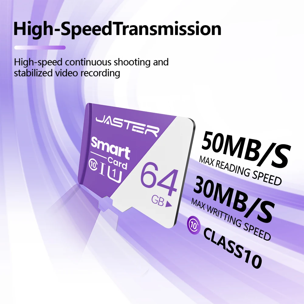 JASTER Original Memory Card 128GB High Capacity Flash Card 64GB Class 10 High Speed Reading TF Card 32GB Purple SD Card 16GB 8G - Image 2